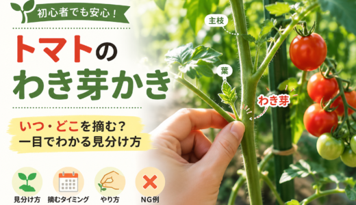 トマトのわき芽かき完全ガイド｜いつ・どこを摘む？初心者でも一目でわかる見分け方